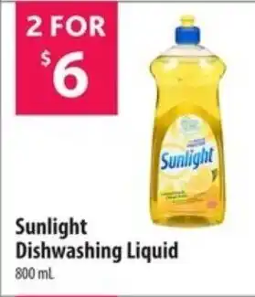Co-op Sunlight Dishwashing Liquid, 800 mL offer