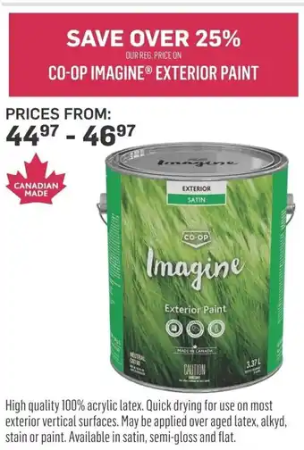 Co-op CO-OP IMAGINE® EXTERIOR PAINT offer