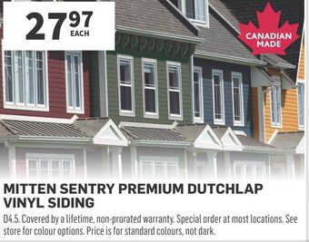 Co-op MITTEN SENTRY PREMIUM DUTCHLAP VINYL SIDING offer