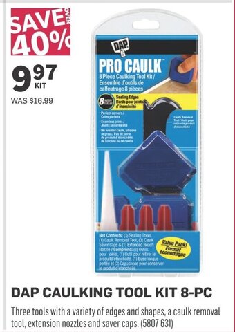 Co-op DAP CAULKING TOOL KIT 8-PC offer