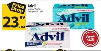 Co-op Advil Selected Varieties Package of 80-250 offer