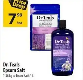 Co-op Dr. Teals Epsom Salt 1.36 kg or Foam Bath 1 L offer