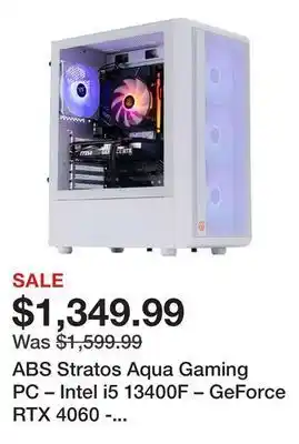 Newegg Abs stratos aqua gaming pc – intel i5 13400f – geforce rtx 4060 - 16gb ddr5 5600mhz - 1tb m.2 nvme ssd – sa13400f4060 offer