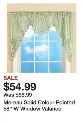 Wayfair Moreau solid colour pointed 58'' w window valance offer
