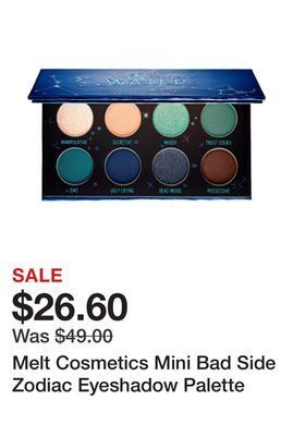 Sephora Melt cosmetics mini bad side zodiac eyeshadow palette offer