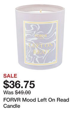 Sephora Forvr mood left on read candle offer