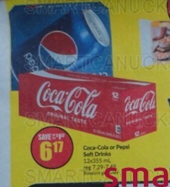 FreshCo Coca-Cola or Pepsi Soft Drinks 12x355 mL offer