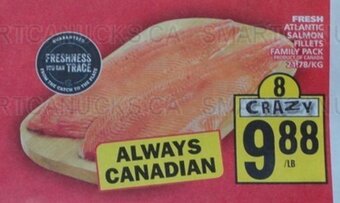 Food Basics FRESH ATLANTIC SALMON FILLETS offer