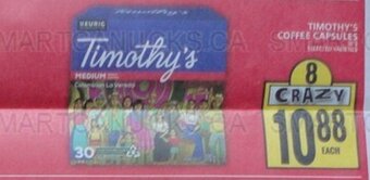 Food Basics TIMOTHY'S COFFEE CAPSULES offer
