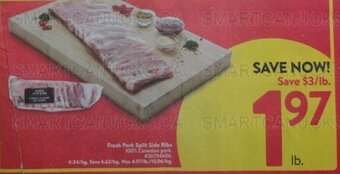 Walmart Fresh Pork Split Side Ribs offer