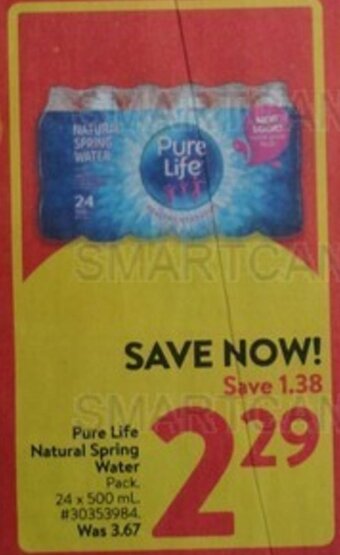 Walmart Pure Life Natural Spring Water offer