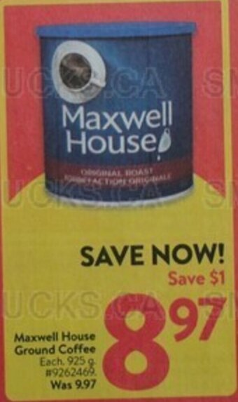 Walmart Maxwell House Ground Coffee offer