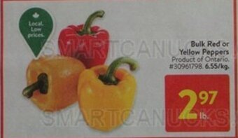 Walmart Bulk Red or Yellow Peppers offer