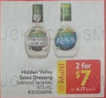 Walmart Hidden Valley Salad Dressing offer