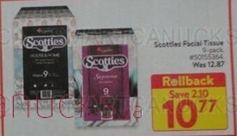 Walmart Scotties Facial Tissue offer