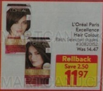 Walmart L'Oréal Paris Excellence Hair Colour offer