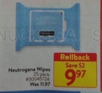 Walmart Neutrogena Wipes offer