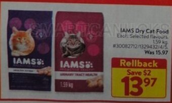 Walmart IAMS Dry Cat Food offer