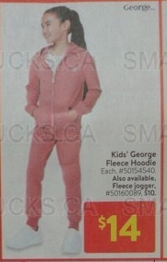 Walmart Kids George Fleece Hoodie offer