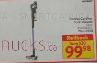 Walmart Eureka Cordless Stick Vacuum offer