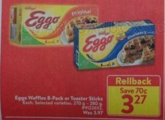 Walmart Eggo Waffles 8-Pack or Toaster Sticks offer