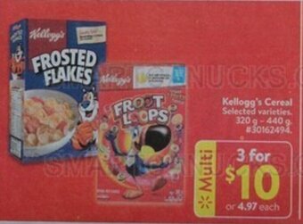 Walmart Kellogg's Cereal offer