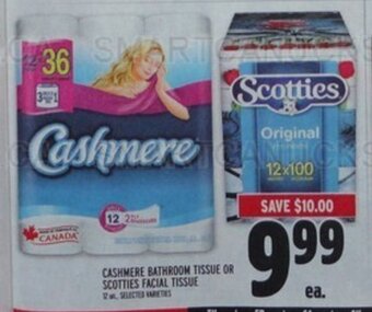 Metro CASHMERE BATHROOM TISSUE OR SCOTTIES FACIAL TISSUE offer