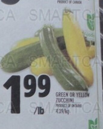 Metro GREEN OR YELLOW ZUCCHINI offer