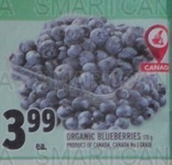 Metro ORGANIC BLUEBERRIES offer