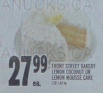 Metro FRONT STREET BAKERY LEMON COCONUT OR LEMON MOUSSE CAKE offer
