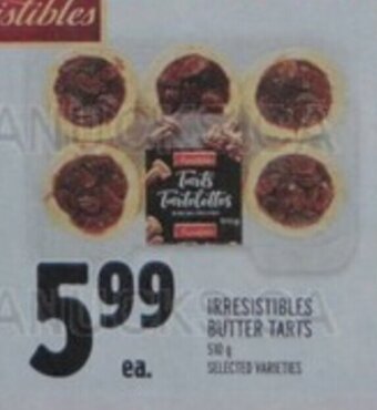 Metro IRRESISTIBLES BUTTER TARTS offer