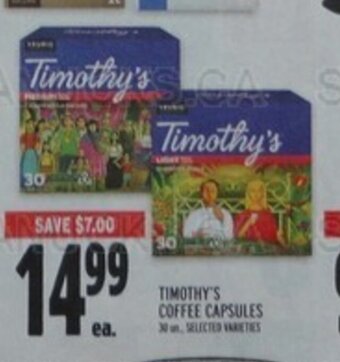 Metro TIMOTHY'S COFFEE CAPSULES offer