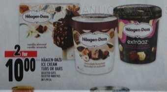 Metro HAAGEN-DAZS ICE CREAM TUBS OR BARS offer