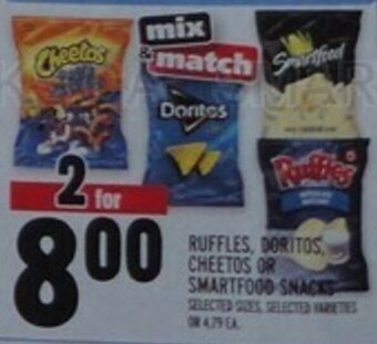 Metro RUFFLES, DORITOS, CHEETOS OR SMARTFOOD SNACKS offer