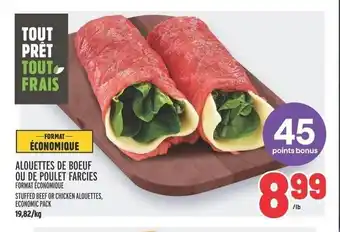 Metro ALOUETTES DE BOEUF OU DE POULET FARCIES offer