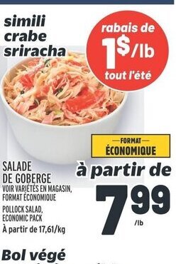Metro SALADE DE GOBERGE offer