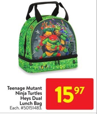 Walmart Teenage mutant ninja turtles heys dual lunch bag offer