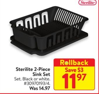 Walmart Sterilite 2-piece sink set offer