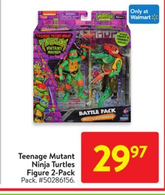 Walmart Teenage mutant ninja turtles figure 2-pack offer