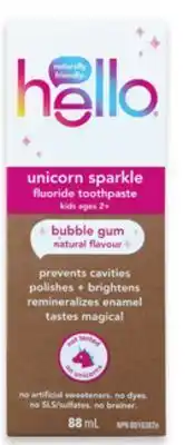 Walmart Kids' hello unicorn sparkle toothpaste 88 ml offer
