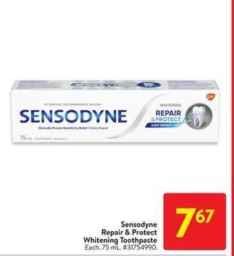 Walmart Sensodyne repair & protect whitening toothpaste offer