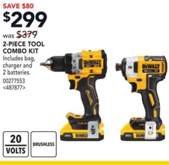 Lowe's Dewalt 2-piece tool combo kit offer