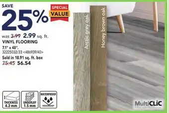 Lowe's Multiclic vinyl flooring offer