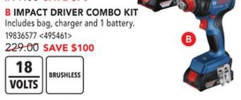 Lowe's Bosch impact driver combo kit offer
