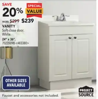 Lowe's Project source vanity 24 x 36 offer
