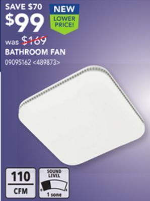Lowe's Broan bathroom fan offer