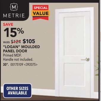 Lowe's Metrie logan moulded panel door 30 offer