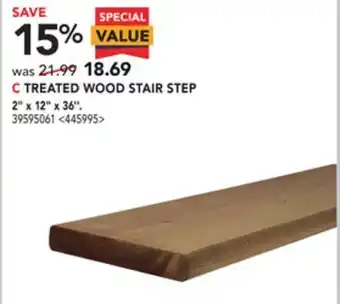 Lowe's Treated wood stair step offer