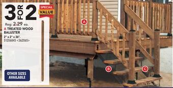 Lowe's Treated wood baluster, 2 x 2 x 36 offer