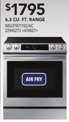 Lowe's Samsung 6.3 cu.ft. range offer